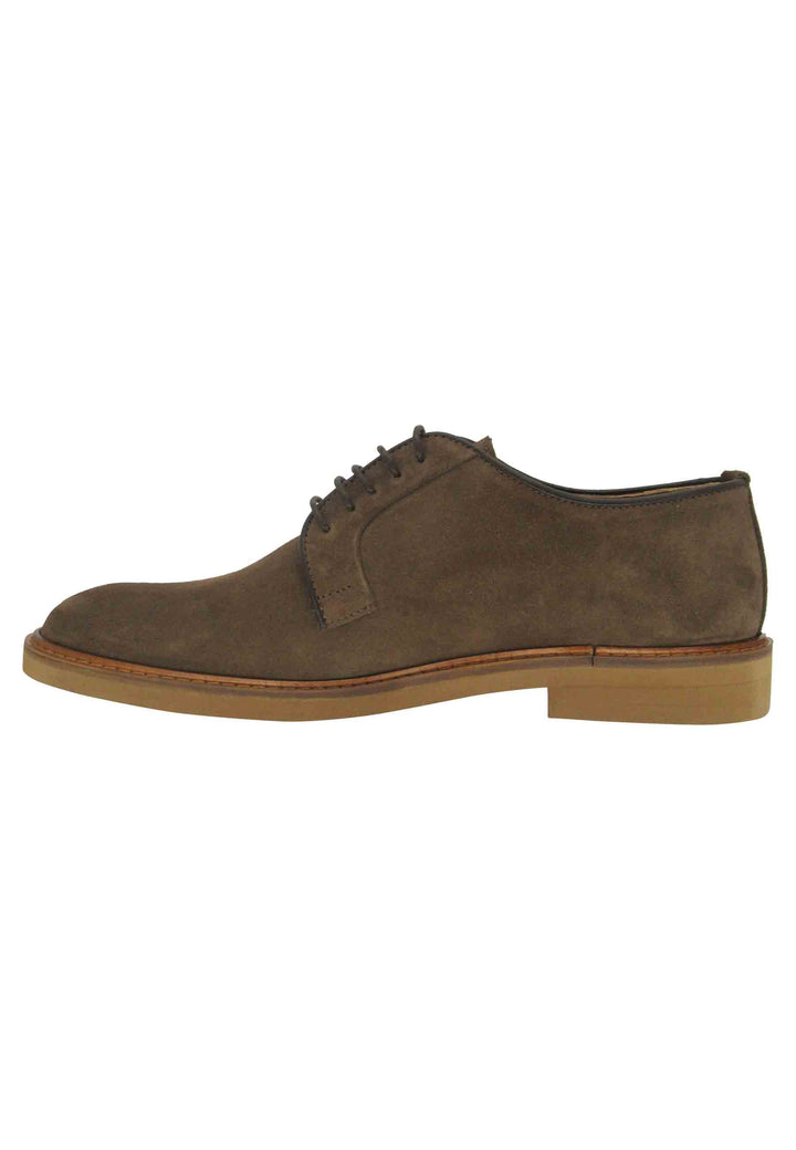 Spatarella Stringate uomo in camoscio cuoio con suola in gomma ultra light Offerta natalizia