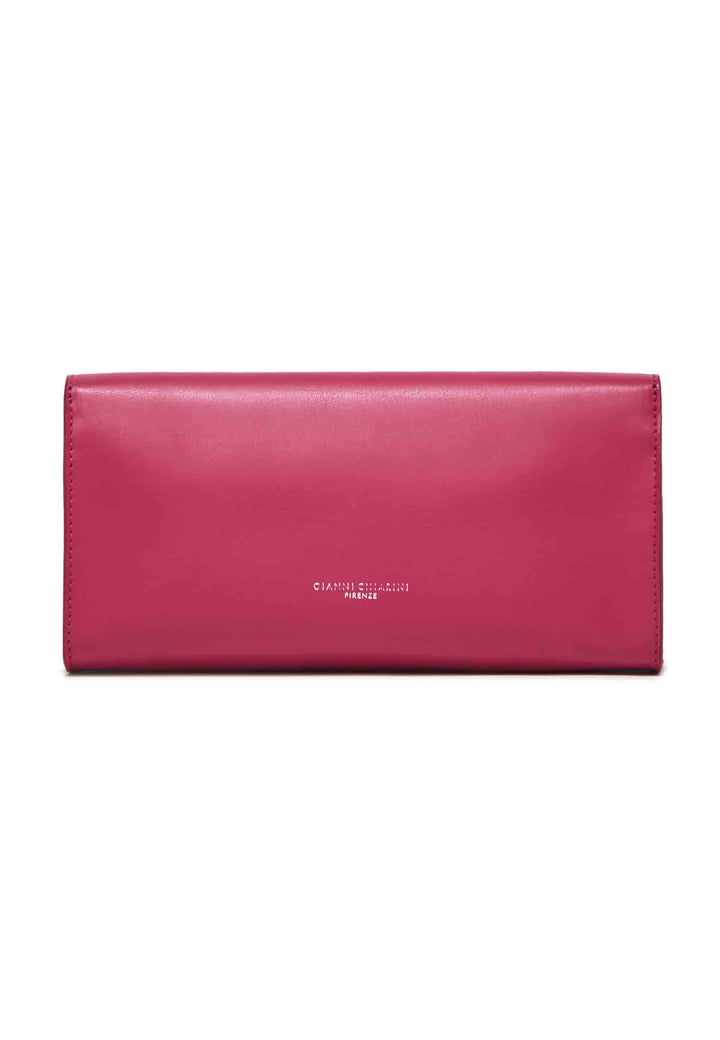 Spatarella Borsa donna pochette rigida Lily in pelle rosso chiaro con tracolla Vendita calda