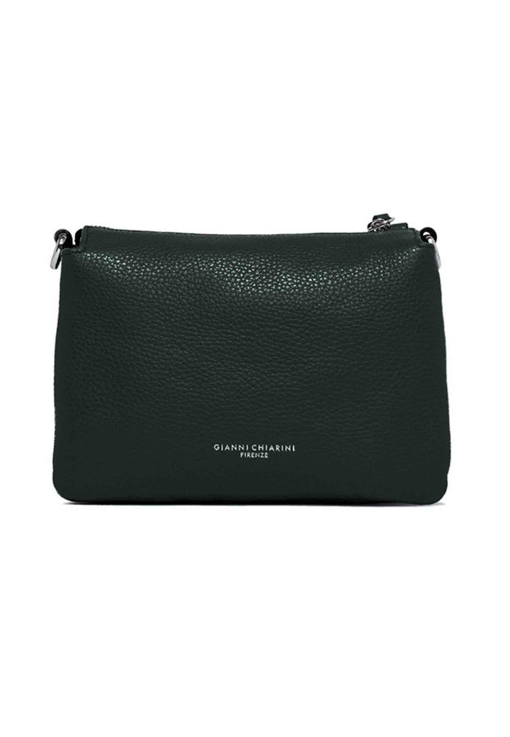 Spatarella Borsa donna pochette Three in pelle verde con tracolla removibile in tono Offerta migliore