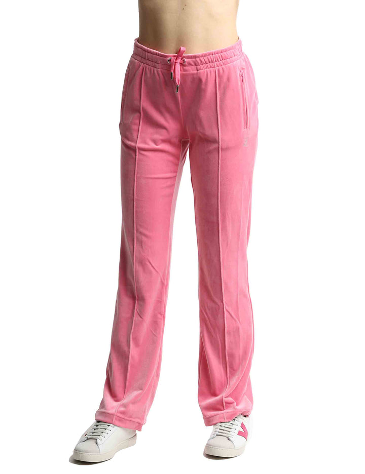 Spatarella Pantaloni tuta donna Tina in tessuto rosa con strass Fino al 65% di sconto