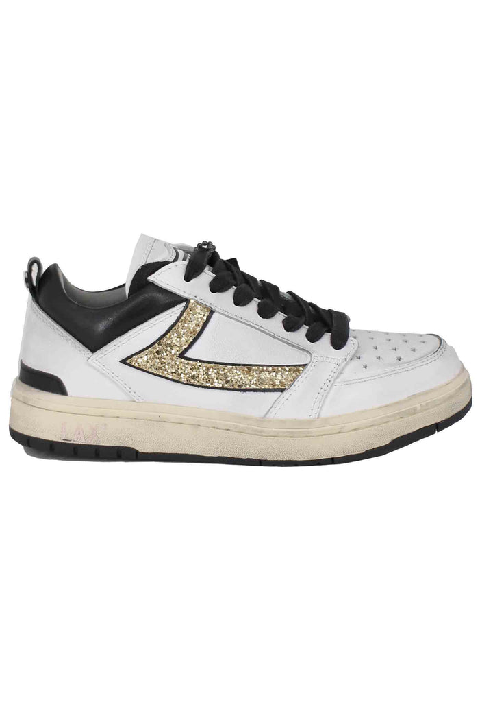 Spatarella Sneakers donna Starlight glitter in pelle bianca Italia
