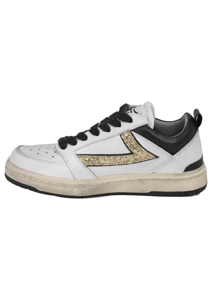 Spatarella Sneakers donna Starlight glitter in pelle bianca Italia