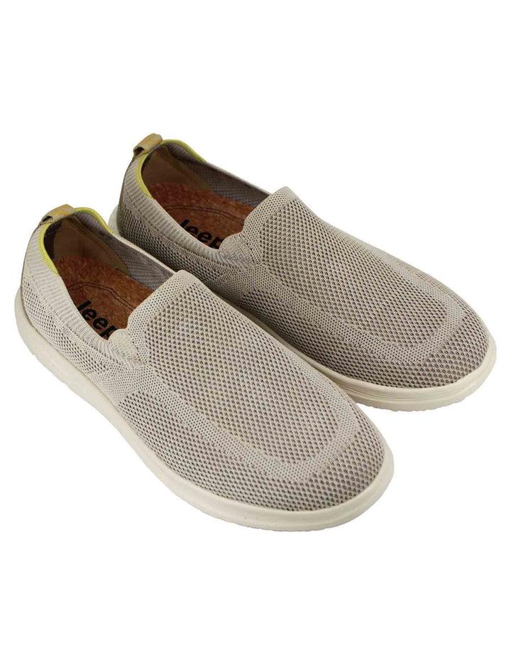 Spatarella Mocassini uomo Karoo slip on in tessuto verde con suola in gomma Online