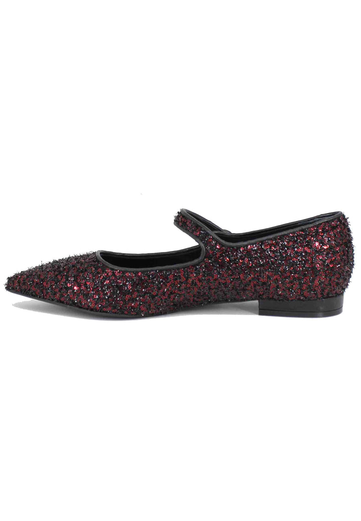 Spatarella Ballerine donna in tessuto glitter rosso Offerta Anniversario
