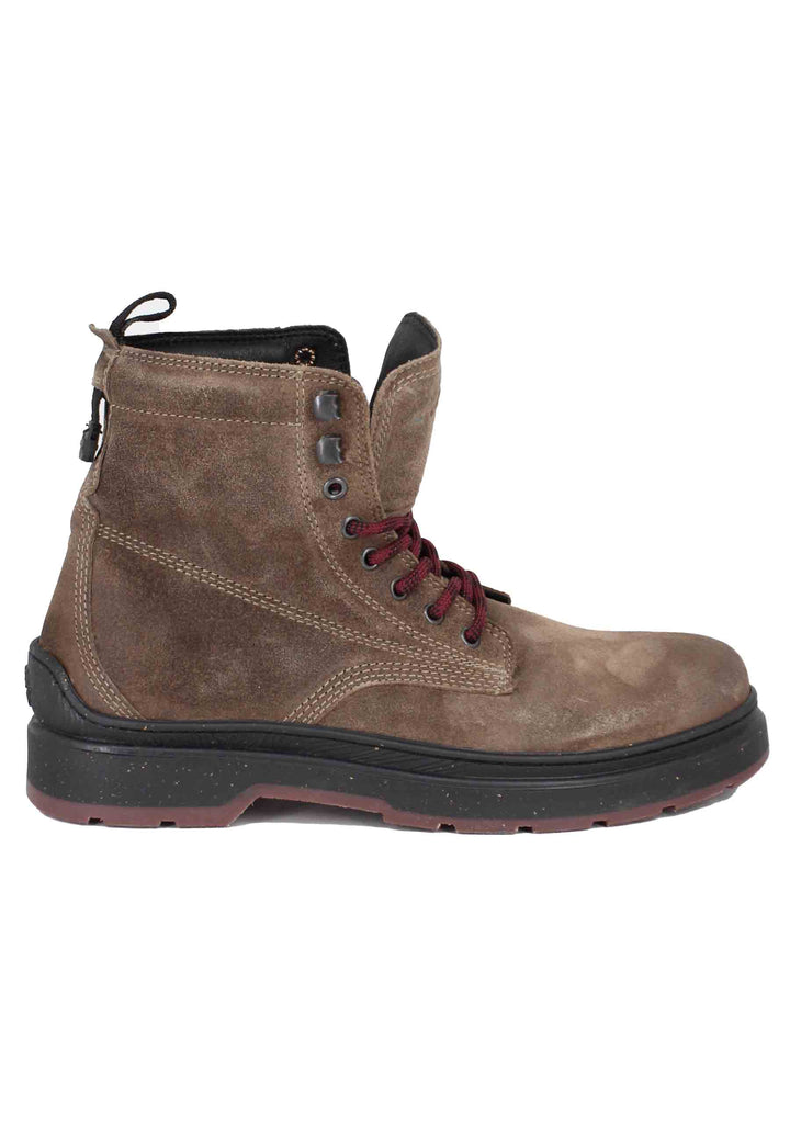 Spatarella Stivaletti anfibi uomo in camoscio vintage taupe Red Rock Boot Suede Offerta temporanea