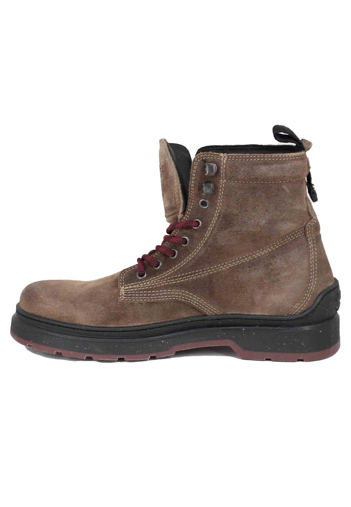 Spatarella Stivaletti anfibi uomo in camoscio vintage taupe Red Rock Boot Suede Offerta temporanea