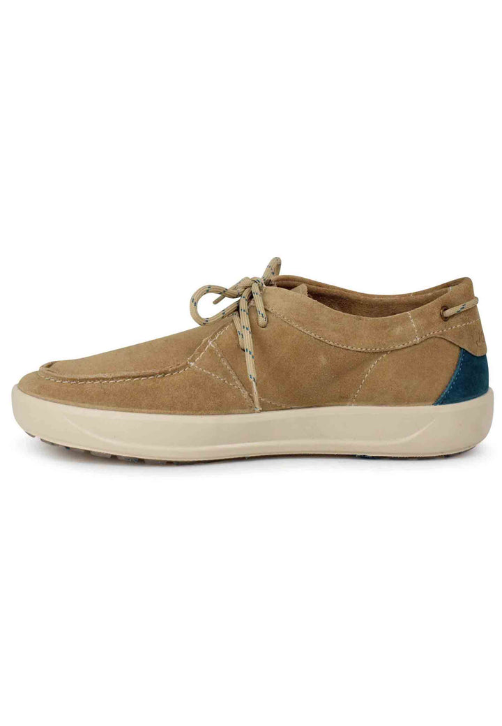 Spatarella Stringate uomo Bob Cat in camoscio beige con suola in gomma Prezzo basso