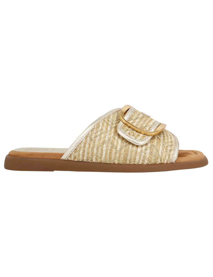 Spatarella Sandali donna in tessuto oro Officina