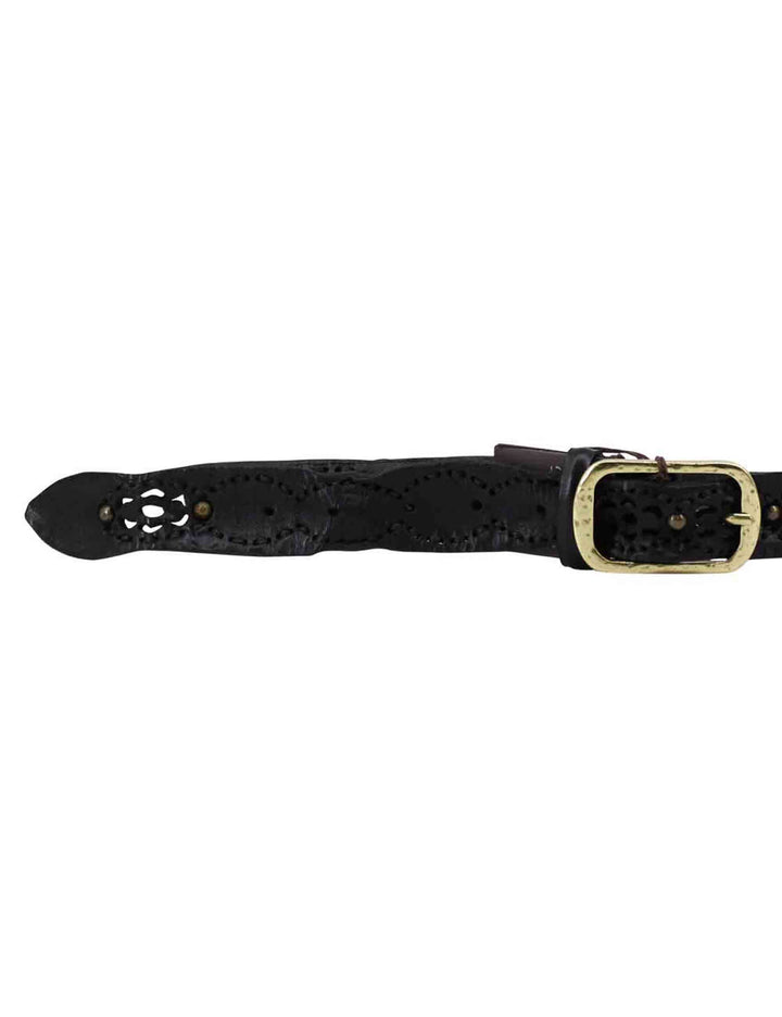 Spatarella Cinture donna in pelle nera con borchie Promozione