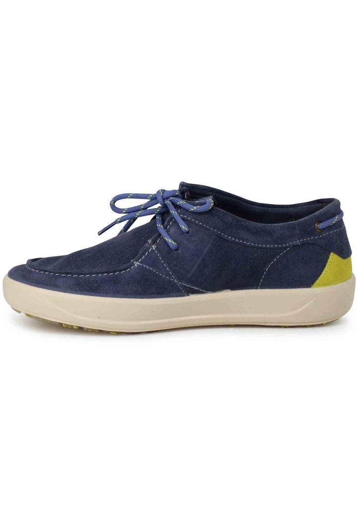 Spatarella Stringate uomo Bob Cat in camoscio blu con suola in gomma Promozione Limitata