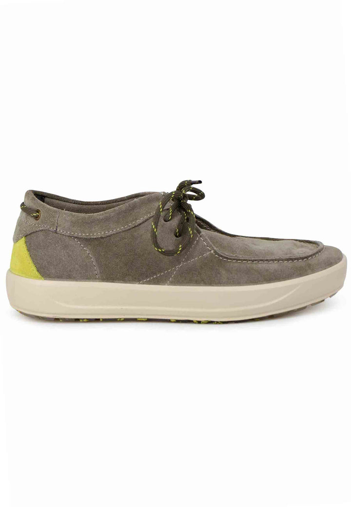 Spatarella Stringate uomo Bob Cat in camoscio verde con suola in gomma Fino Al -60%
