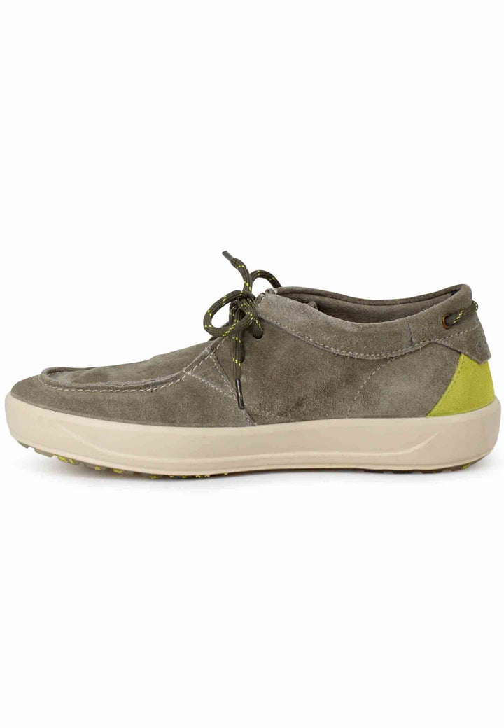 Spatarella Stringate uomo Bob Cat in camoscio verde con suola in gomma Fino Al -60%