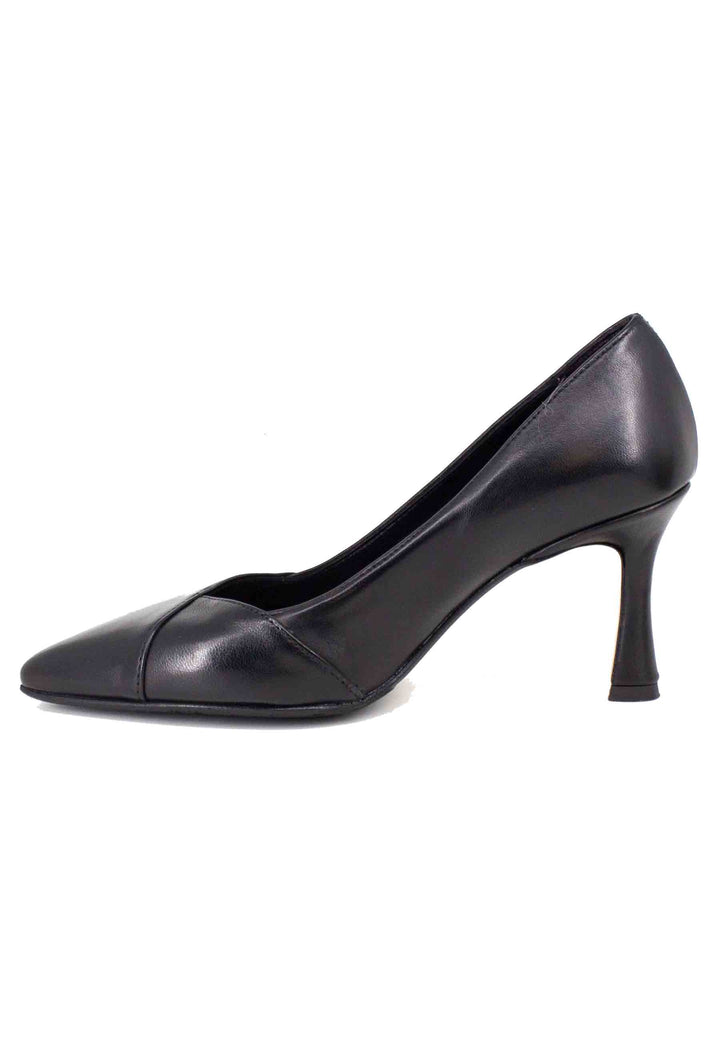 Spatarella Decollete donna in pelle nera tacco alto Saldi