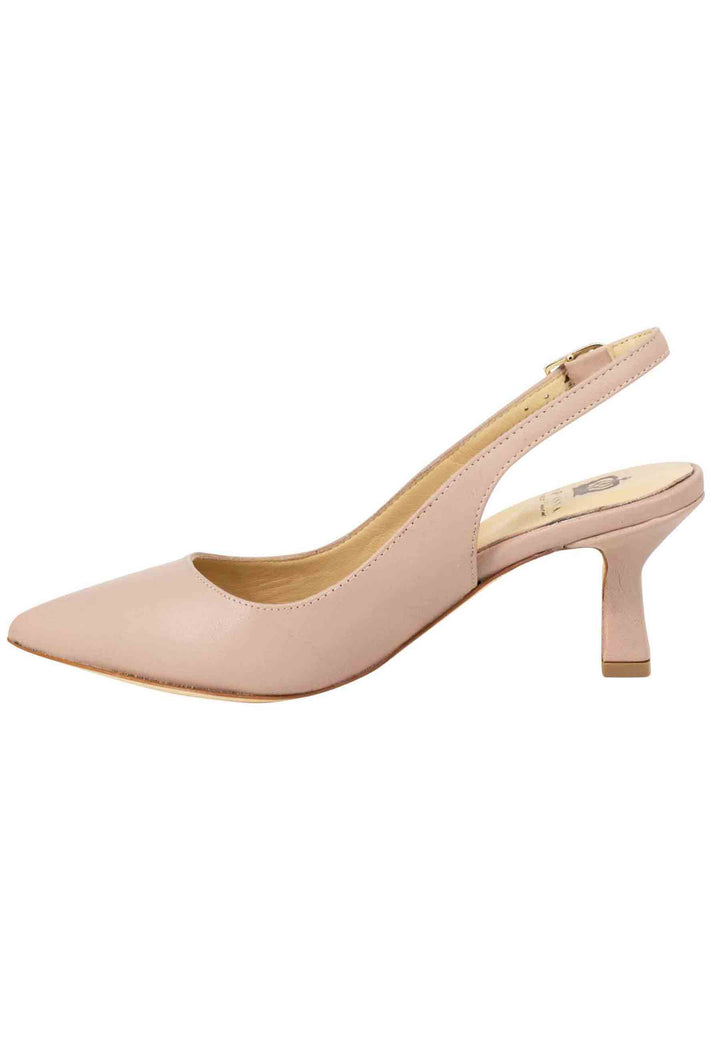 Spatarella Decollete slingback donna in pelle cipria suola in cuoio I Più Venduti