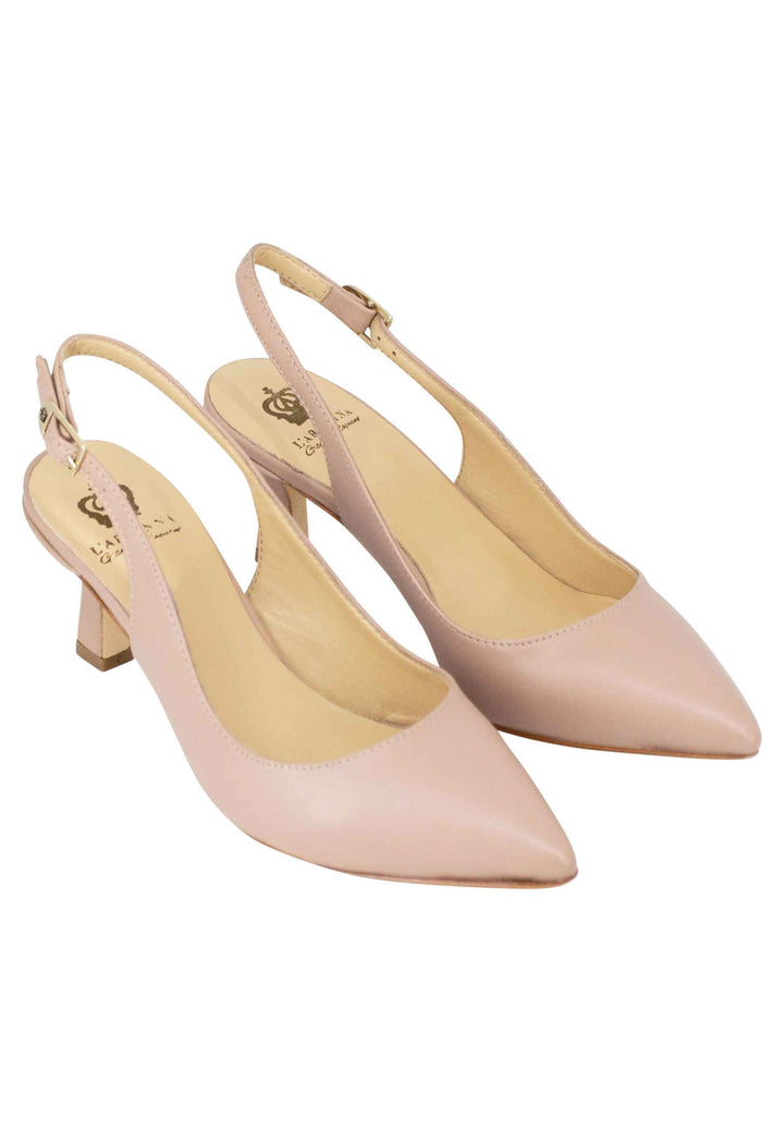 Spatarella Decollete slingback donna in pelle cipria suola in cuoio I Più Venduti