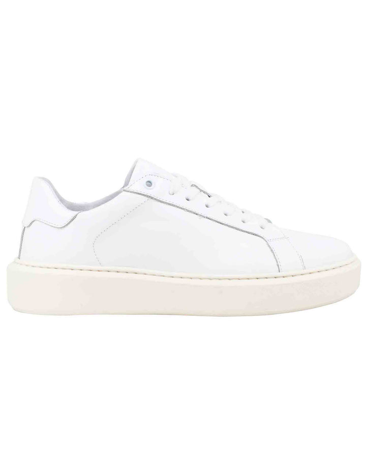 Spatarella Sneakers uomo in pelle bianca con suola alta ulta light Negozio