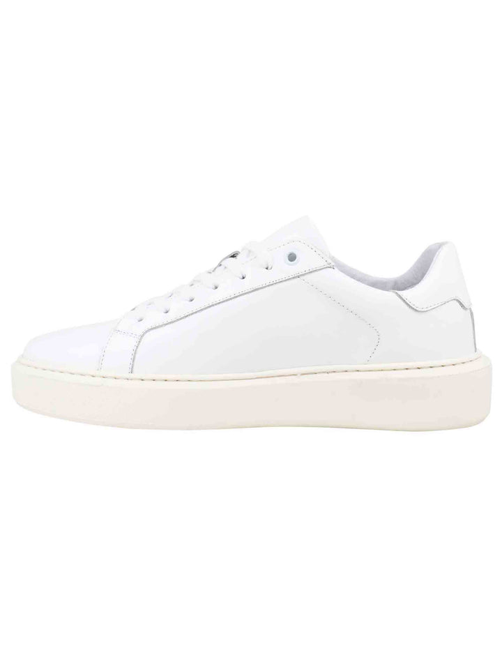 Spatarella Sneakers uomo in pelle bianca con suola alta ulta light Negozio