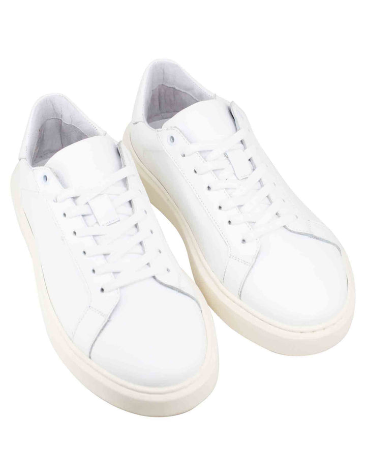 Spatarella Sneakers uomo in pelle bianca con suola alta ulta light Negozio