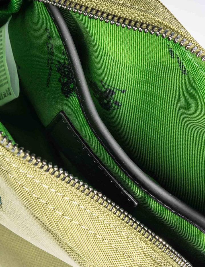 Spatarella Borselli uomo Oliver in nylon verde Moda