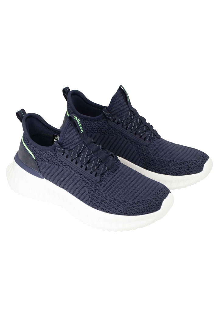 Spatarella Sneakers uomo Star in tessuto elastico blu con suola alta in gomma Negozio online di fabbrica