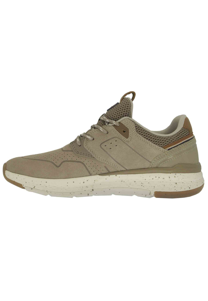 Spatarella Sneakers uomo Pioneer Suede in pelle sabbia con suola ultra light e memory foam Prezzo di fabbrica