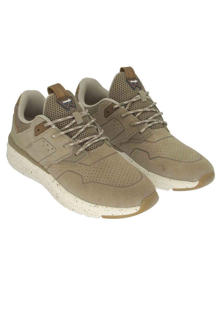 Spatarella Sneakers uomo Pioneer Suede in pelle sabbia con suola ultra light e memory foam Prezzo di fabbrica