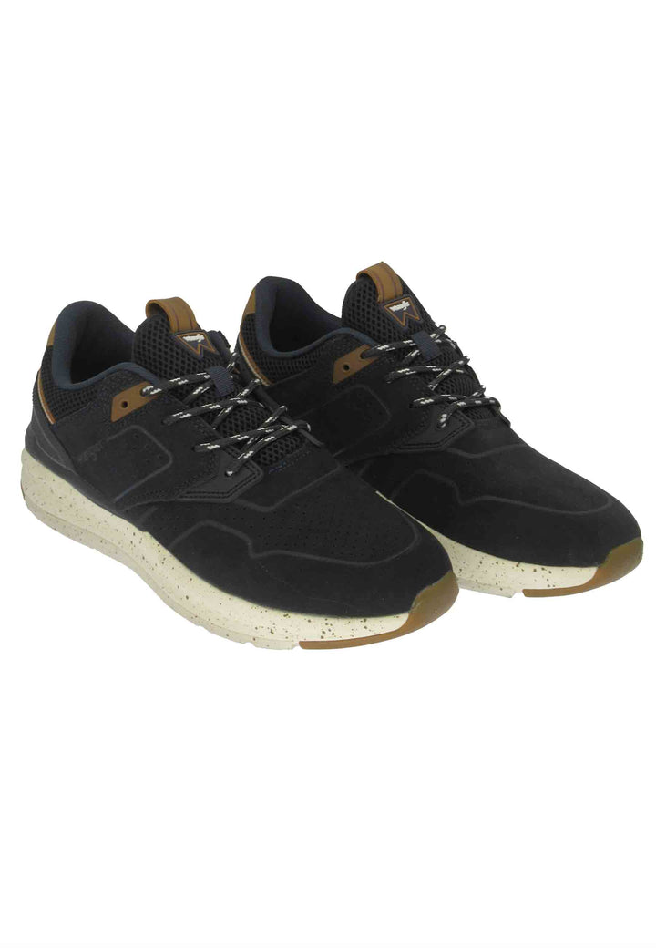 Spatarella Sneakers uomo Pioneer Suede in pelle blu con suola ultra light e memory foam Offerta speciale