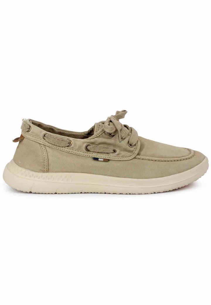 Spatarella Sneakers uomo Kona Boat in tessuto sabbia con suola in gomma ultra leggera Comprare a buon mercato