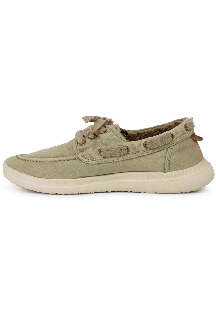 Spatarella Sneakers uomo Kona Boat in tessuto sabbia con suola in gomma ultra leggera Comprare a buon mercato