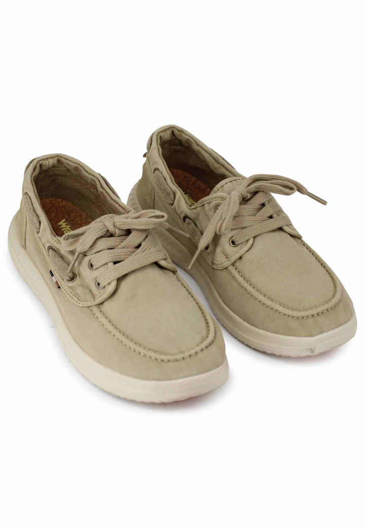 Spatarella Sneakers uomo Kona Boat in tessuto sabbia con suola in gomma ultra leggera Comprare a buon mercato