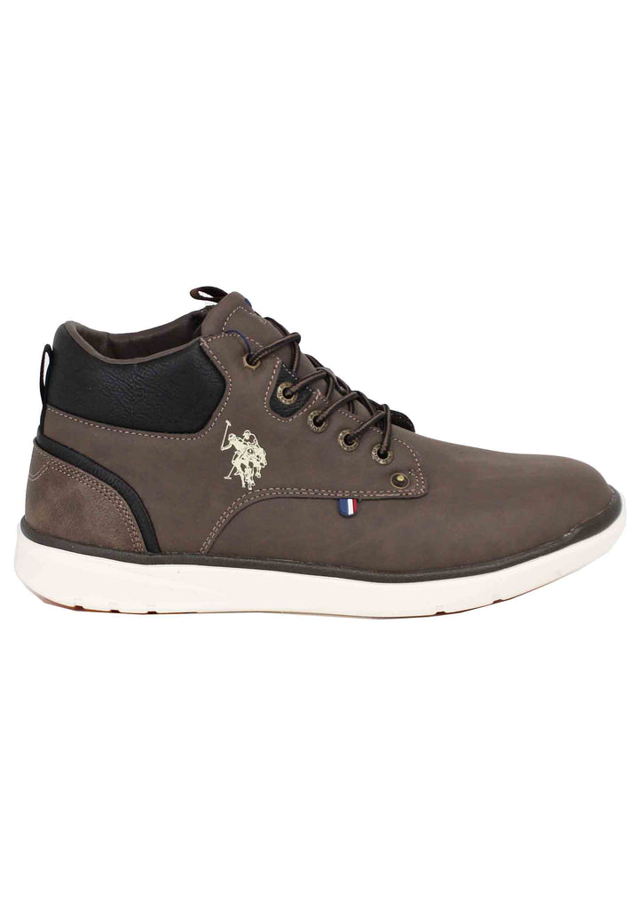 Spatarella Stivaletti uomo in eco pelle marrone con suola in gomma Offerta esclusiva