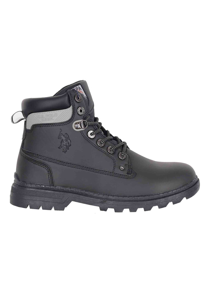 Spatarella Stivaletti anfibi uomo in eco pelle nero con suola carrarmato Offerta Pasqua