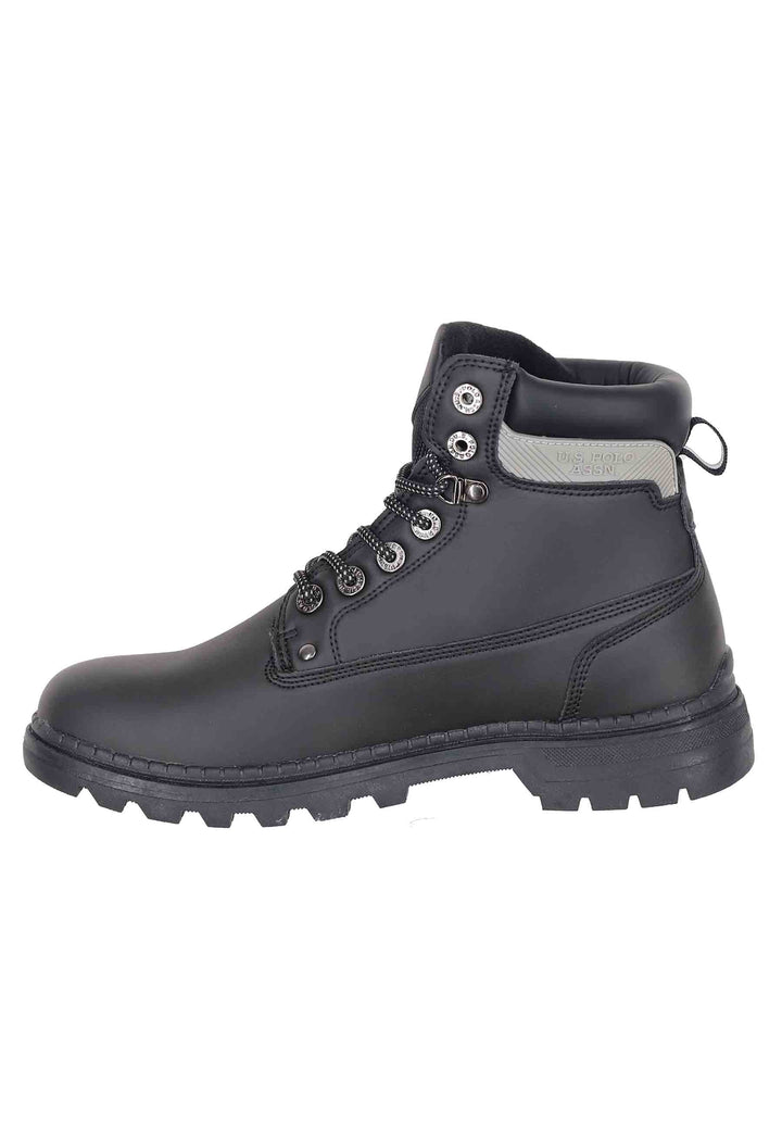 Spatarella Stivaletti anfibi uomo in eco pelle nero con suola carrarmato Offerta Pasqua
