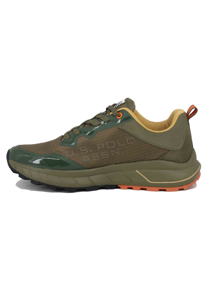 Spatarella Sneakers uomo in tessuto tecnico verde Offerta San Valentino