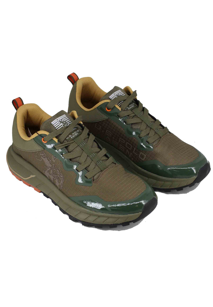Spatarella Sneakers uomo in tessuto tecnico verde Offerta San Valentino