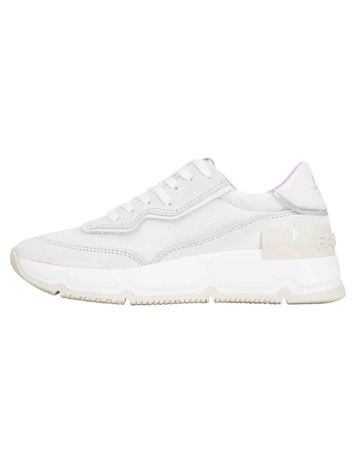 Spatarella Sneakers donna in pelle e tessuto bianco Latest fashion