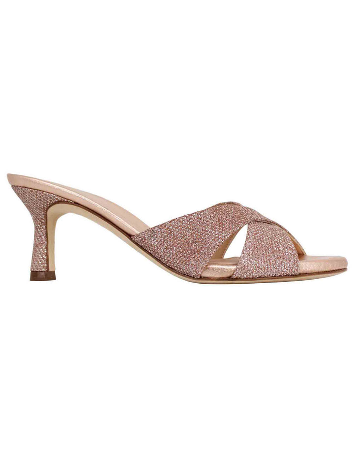 Spatarella Sandali scalzati donna in tessuto glitter rosa Online Outlet