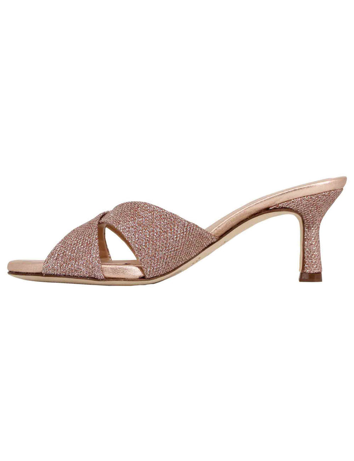Spatarella Sandali scalzati donna in tessuto glitter rosa Online Outlet
