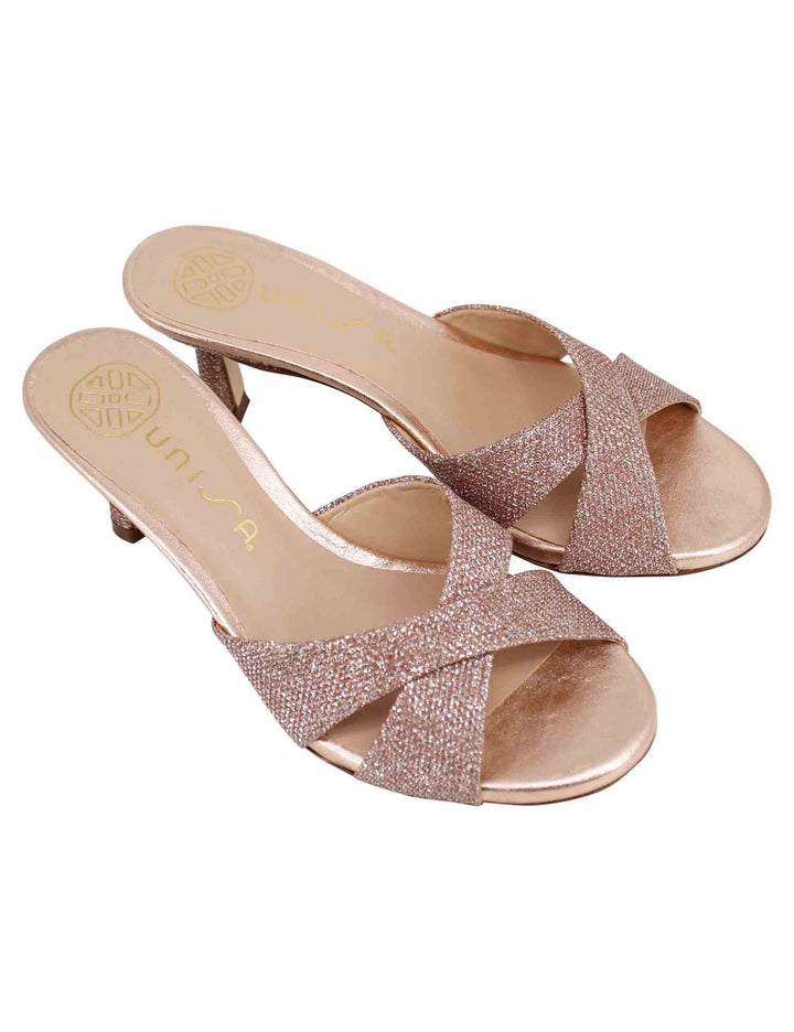 Spatarella Sandali scalzati donna in tessuto glitter rosa Online Outlet