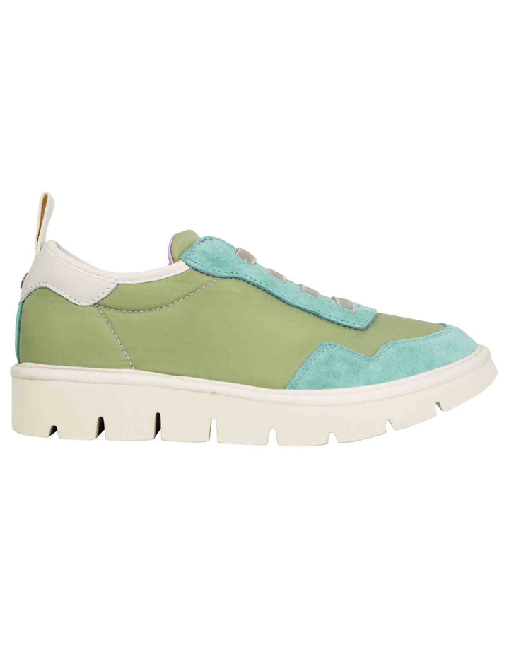 Spatarella Sneakers donna in tessuto verde Offerte stagionali