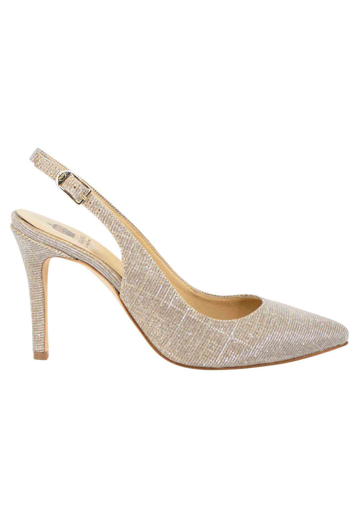 Spatarella Decollete slingback donna in tessuto nude tacco alto Ultimo giorno