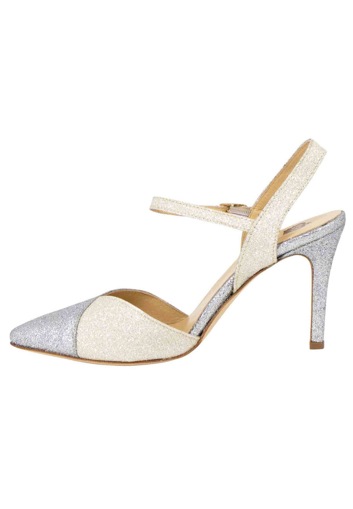 Spatarella Sandali donna in glitter argento con cinturino alla caviglia Offerta speciale della fabbrica