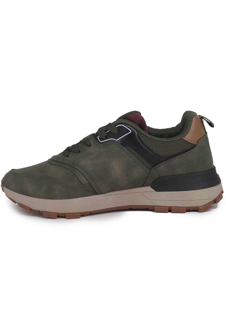 Spatarella Sneakers uomo in eco pelle verde Italia