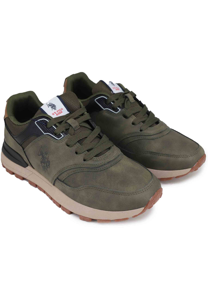 Spatarella Sneakers uomo in eco pelle verde Italia