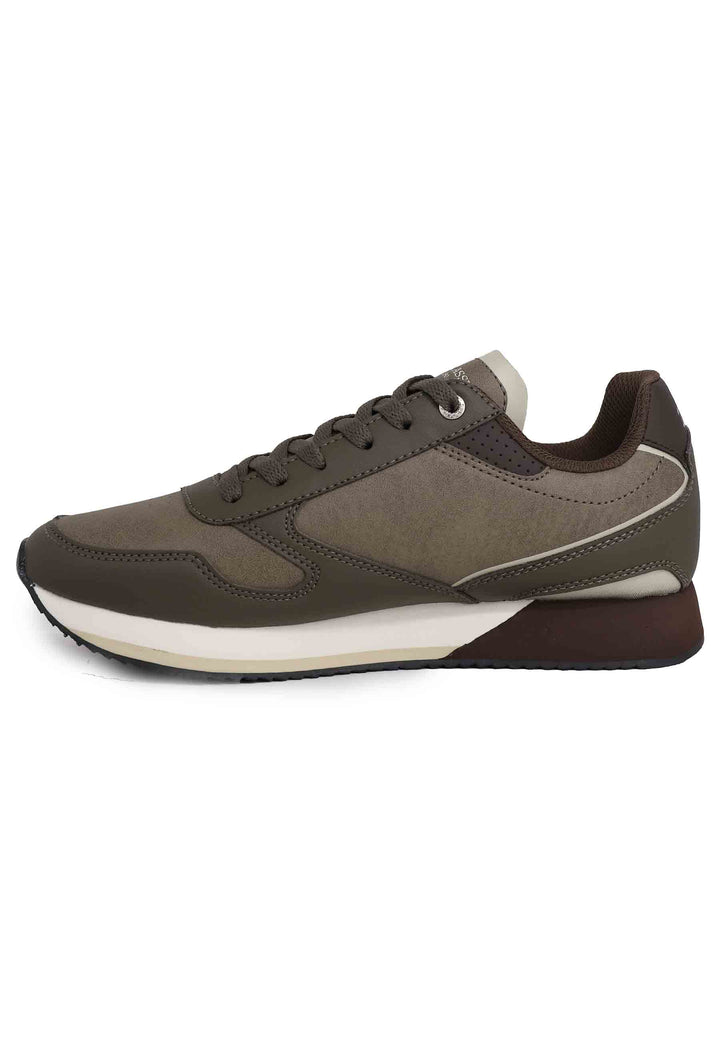 Spatarella Sneakers uomo in eco pelle taupe Nuovo