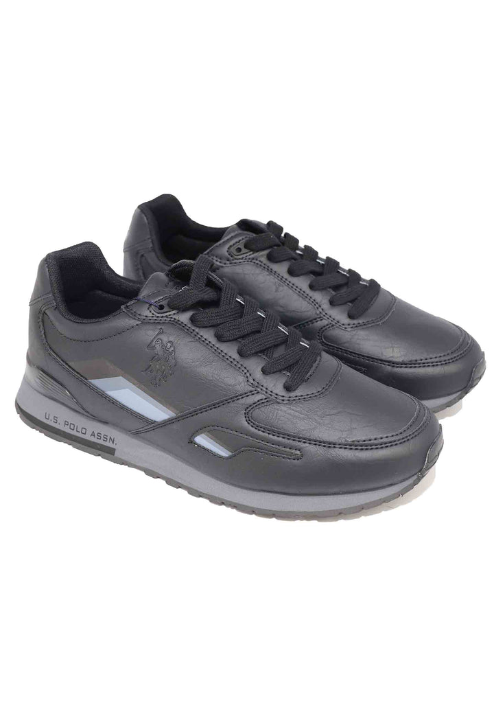 Spatarella Sneakers uomo in eco pelle nero Qualità