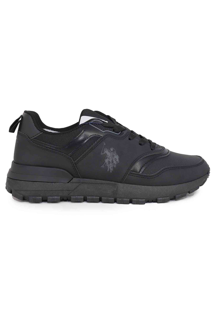 Spatarella Sneakers uomo in eco pelle nero Vendita