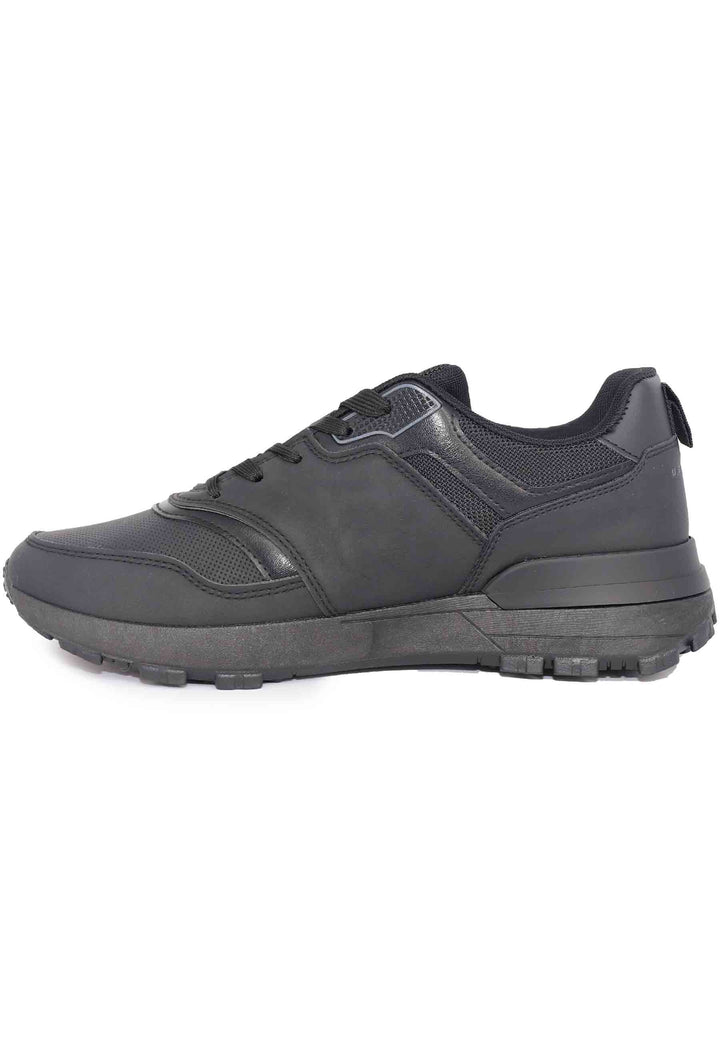 Spatarella Sneakers uomo in eco pelle nero Vendita