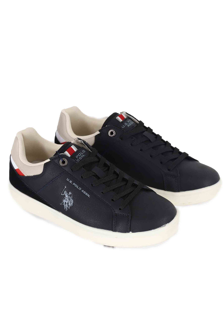 Spatarella Sneakers uomo in eco pelle nero Promozione