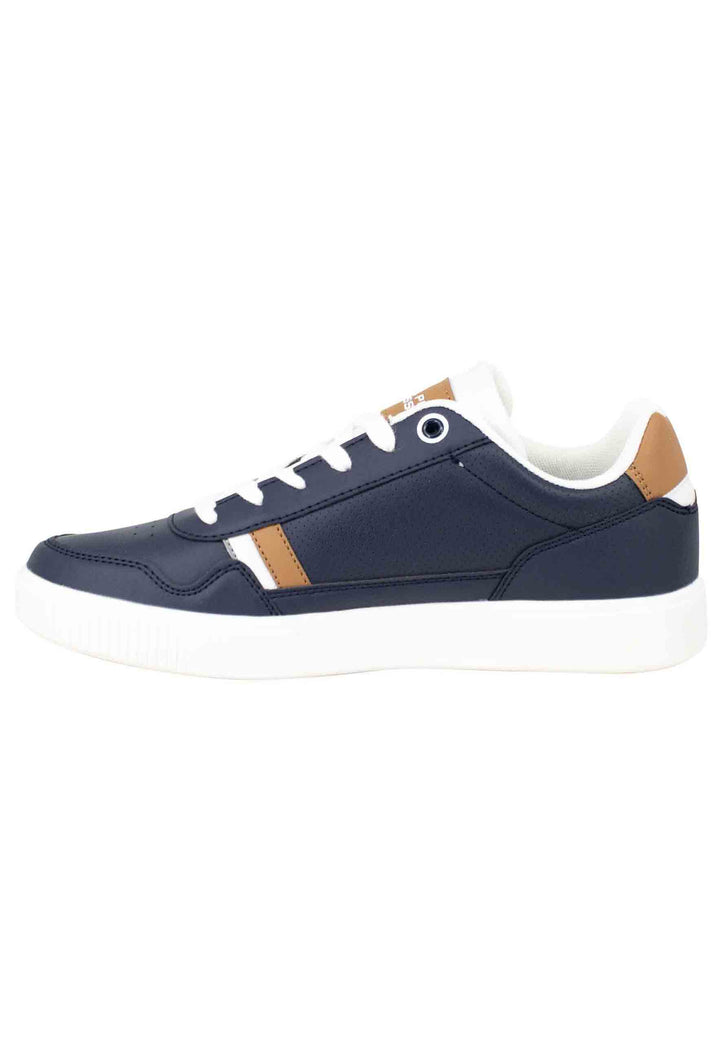 Spatarella Sneakers uomo in eco pelle e tessuto blu Spedizione Gratuita